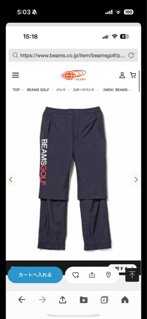 BEAMS GOLF XL ネイビー レインウェア上下セット