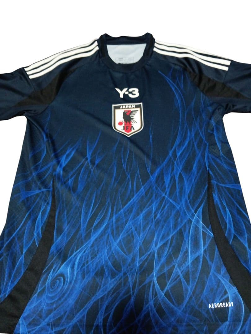 Y-3 日本 代表サッカーシャツ 青い炎デザイン　2024