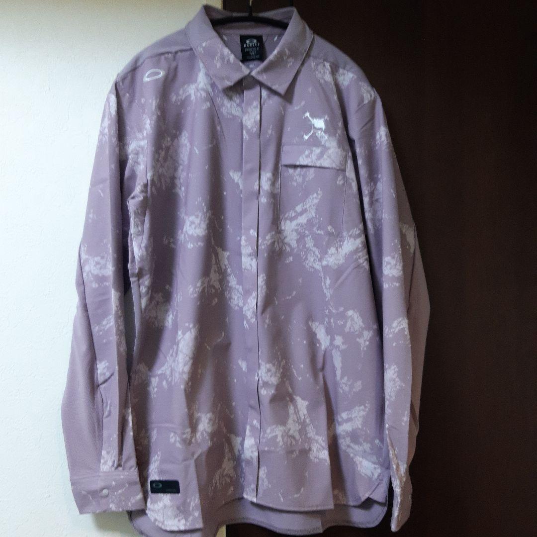 新品　オークリーゴルフ　メンズ　4WAYストレッチシャツ　スカルシリーズ　L