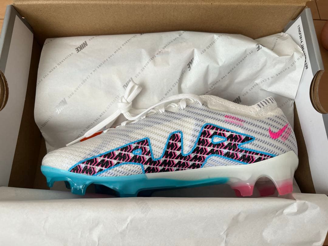 ナイキ ズーム ヴェイパー 15 エリート FG(ホワイト×ブルー)