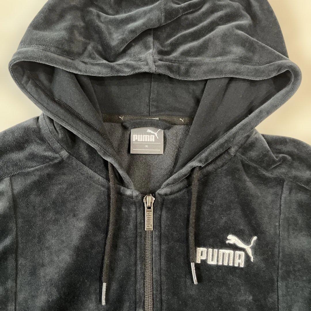 PUMA ベロアジャージ上下セット トップスXL.パンツLサイズ