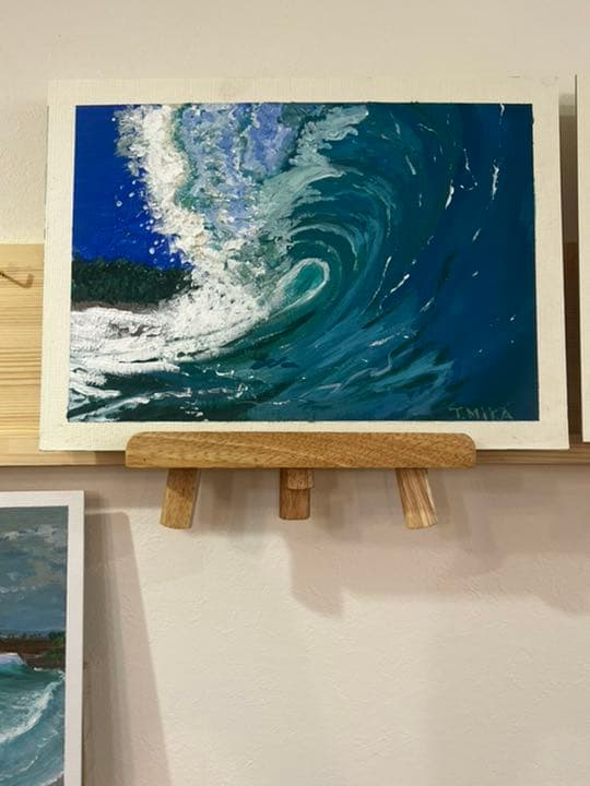 F4サイズ　原画　波の絵をアクリル画で描いています。よろしくお願いします。