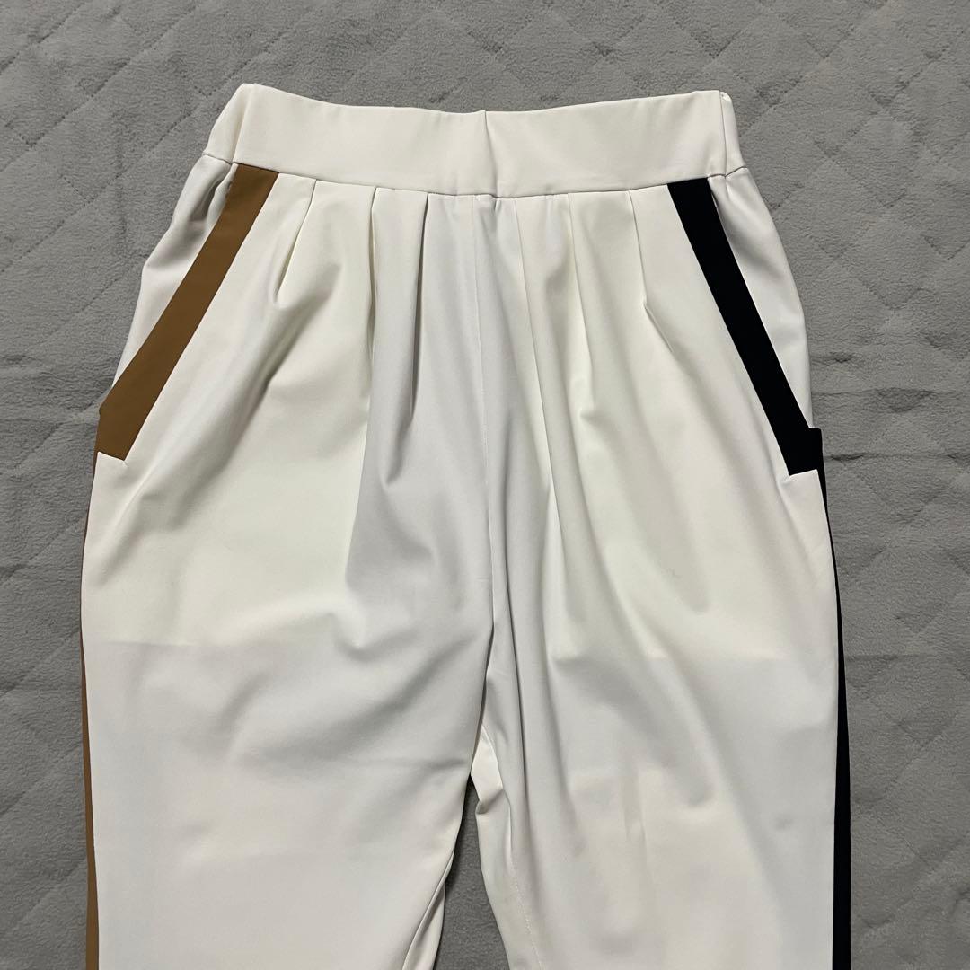 ●TMGゴルフ●ストレッチパンツ ホワイト ブラック 0 スラックス ベージュ系