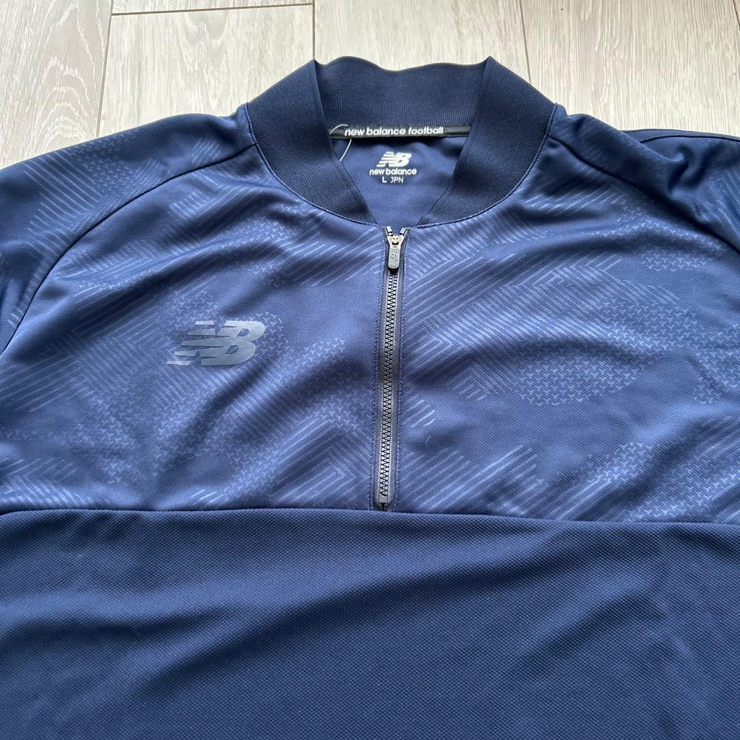 new balanceニューバランス ハーフジップトップ Lサイズ ネイビー
