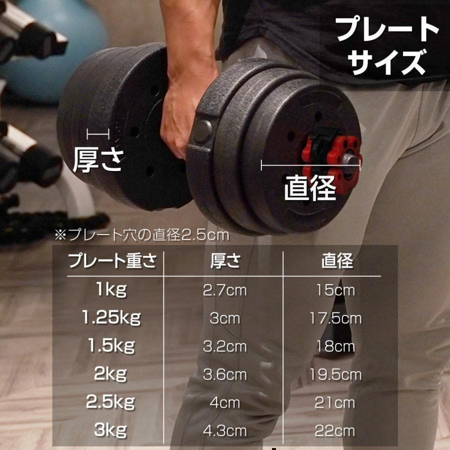 ダンベル 可変式 20kg可変式ダンベル 40kg 多機能B2512 2個セット