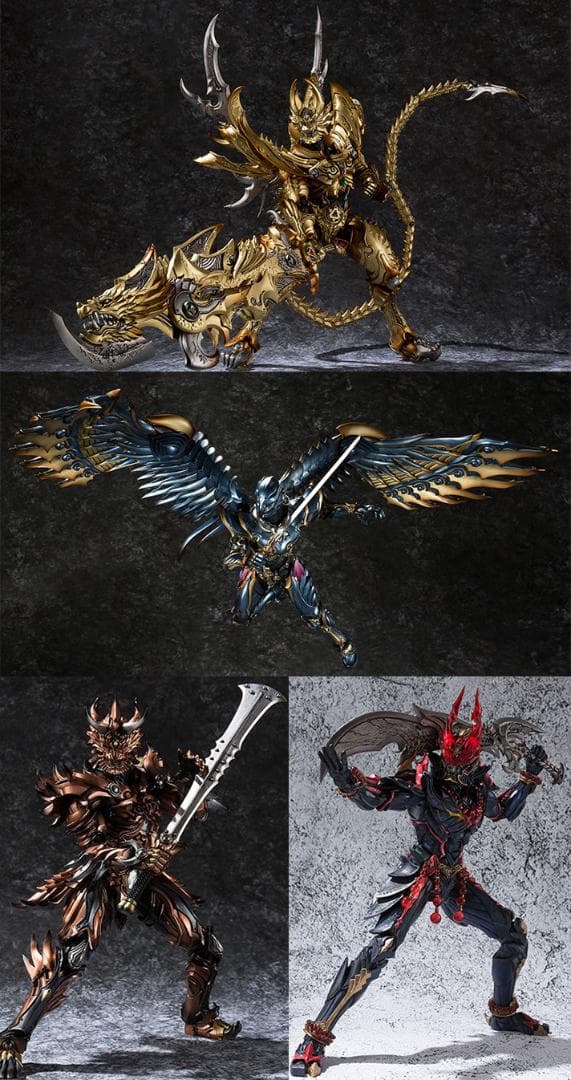 魔戒可動 光覚獣身ガロ 幻影騎士クロウ 邪骨騎士ギルのセット 牙狼GARO
