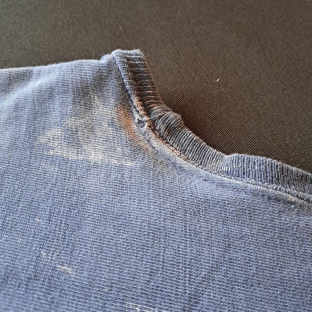 チャンピオンフットボールt シャツ　ヴィンテージ　navy　バータグ　70s